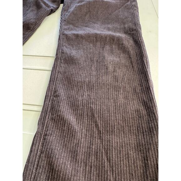 AG Adriano Goldschmied Mens Brown The Marshall Striped Trousers Size 36R - Picture 2 of 7